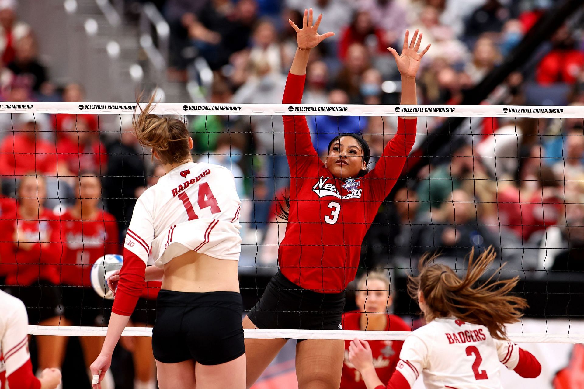 Former Nebraska Volleyball player Kayla Caffey at the 2021 NCAA Division I Women's Volleyball Championship - Source: Getty